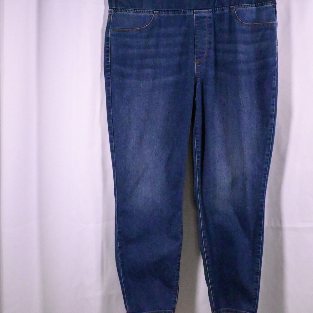 Talbots Women's 12 Blue Pull-On Crop Jeggings High Rise Stretch